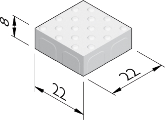 Noppentegels 22x22