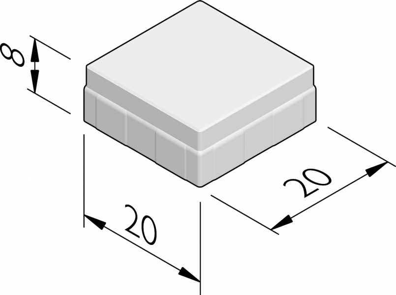 Nevergreen stenen 20x20