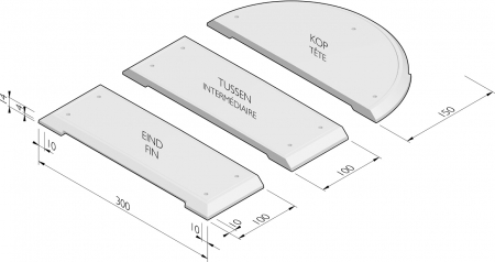 Middengeleiderelementen 300