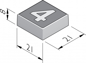 Cijfertegels 21x21