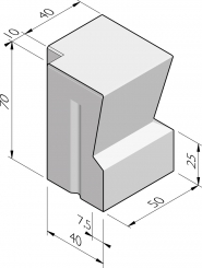 Grande bastion hoekstukken 40/32x70