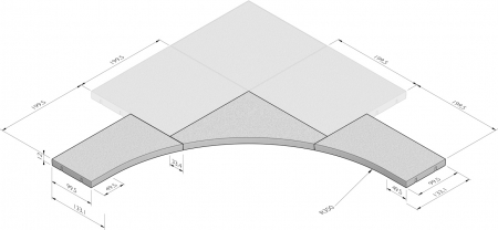 Hoekoplossing R=3,50